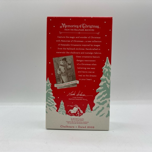 Hallmark Keepsake Ornament 2002 Vintage Snowy Friend Memories Of Christmas EUC - Picture 11 of 12